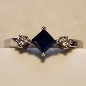 COPY - 10k White Gold Sapphire Ring